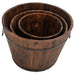 Set de jardiniere tip găleată, 3 piese, lemn masiv de brad - WALTI WALTI