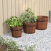 Set de jardiniere tip găleată, 3 piese, lemn masiv de brad - WALTI WALTI