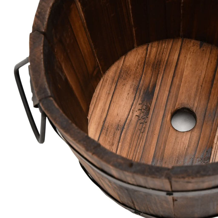 Set de jardiniere tip găleată, 3 piese, lemn masiv de brad - WALTI WALTI