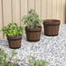 Set de jardiniere tip găleată, 3 piese, lemn masiv de brad - WALTI WALTI