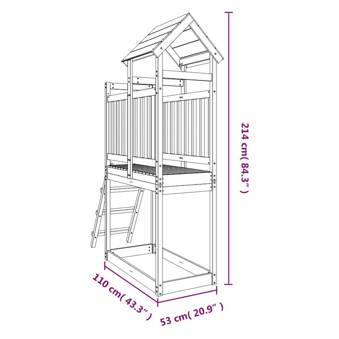 Set de joacă de exterior, 53x110x214 cm, lemn masiv Douglas - WALTI WALTI