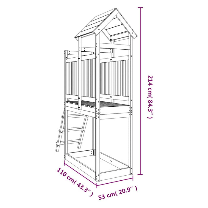 Set de joacă de exterior, 53x110x214 cm, lemn de pin impregnat - WALTI WALTI