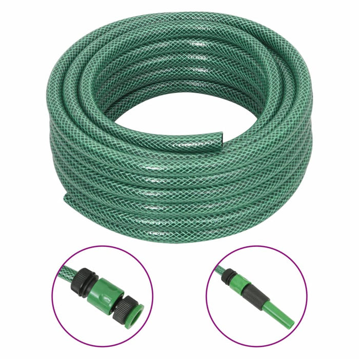Furtun de grădină cu set de racorduri, verde, 0,5", 30 m, PVC - WALTI WALTI