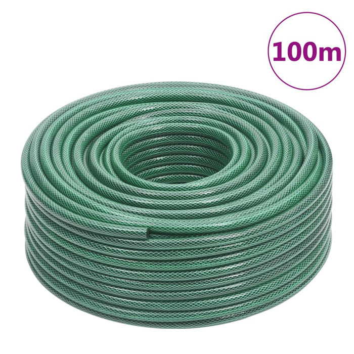 Furtun de grădină cu set de racorduri, verde, 0,5", 100 m, PVC WALTI