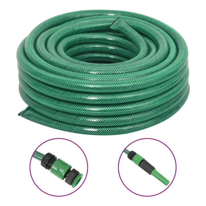 Furtun de grădină cu set de racorduri, verde, 0,75", 10 m, PVC - WALTI WALTI