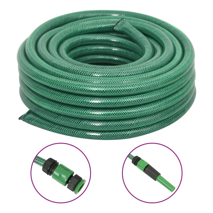 Furtun de grădină cu set de racorduri, verde, 0,75", 20 m, PVC - WALTI WALTI
