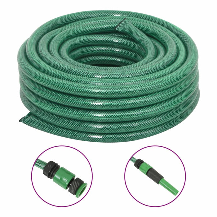 Furtun de grădină cu set de racorduri, verde, 0,75", 30 m, PVC - WALTI WALTI