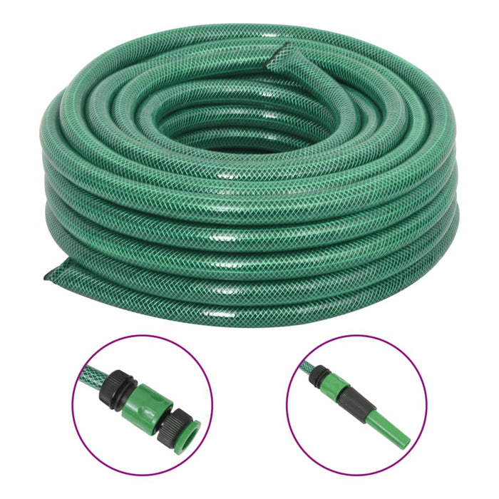 Furtun de grădină cu set de racorduri, verde, 0,75", 50 m, PVC - WALTI WALTI