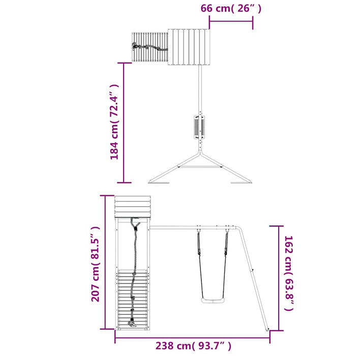 Set de joacă pentru exterior, lemn masiv de douglas - WALTI WALTI