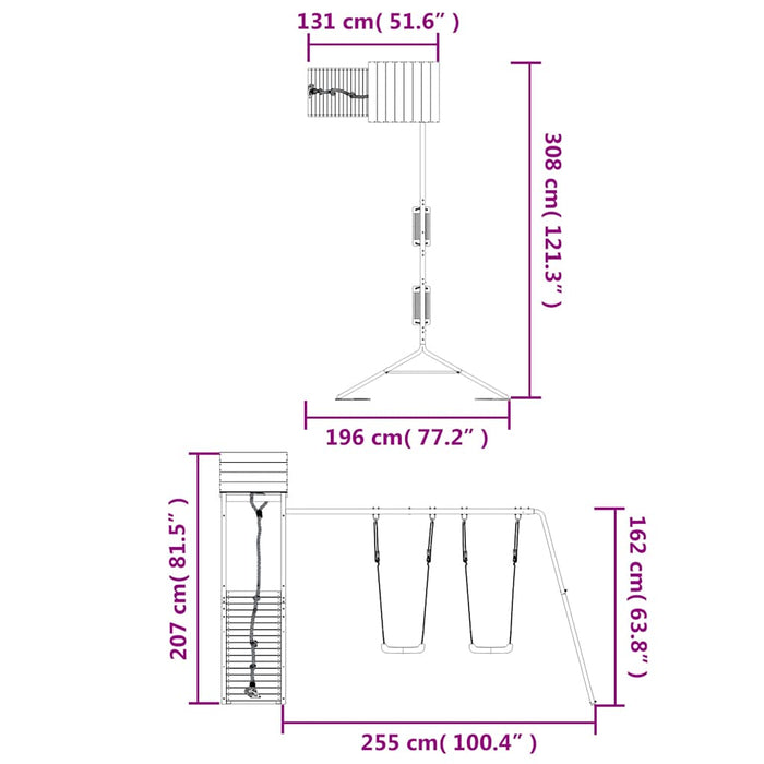 Set de joacă pentru exterior, lemn masiv de douglas - WALTI WALTI