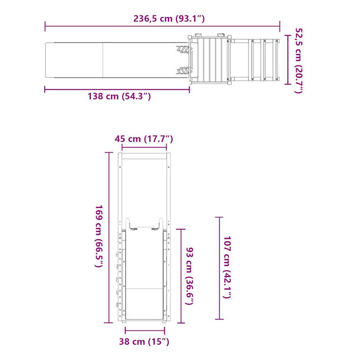 Set de joacă pentru exterior, lemn masiv de pin - WALTI WALTI