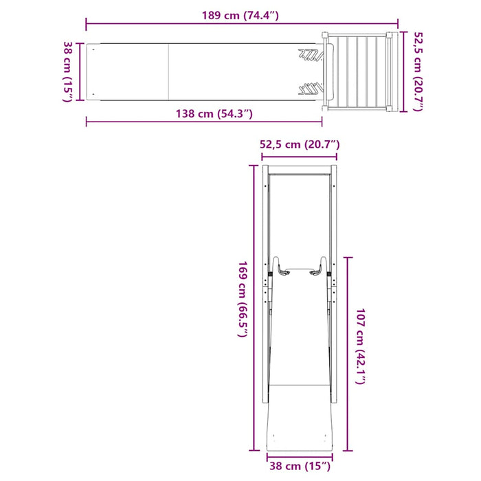 Set de joacă pentru exterior, lemn masiv de douglas - WALTI WALTI