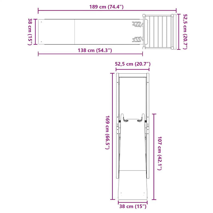 Set de joacă pentru exterior, lemn de pin impregnat - WALTI WALTI