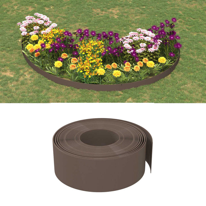 Borduri de grădină, 2 buc, maro, 10 m 20 cm, polietilenă - WALTI WALTI