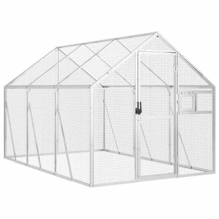 Volieră de păsări, argintiu, 1,79x2x1,85 m, aluminiu - WALTI WALTI
