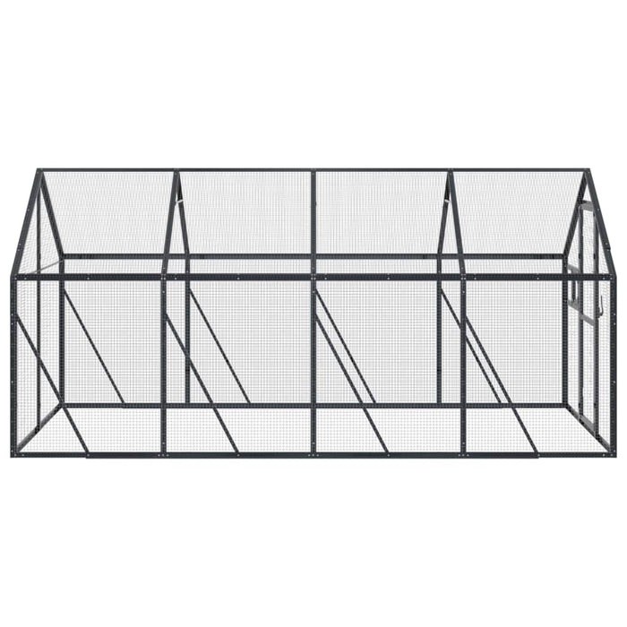 Volieră de păsări, antracit, 1,79x4x1,85 m, aluminiu - WALTI WALTI