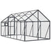 Volieră de păsări, antracit, 1,79x4x1,85 m, aluminiu - WALTI WALTI