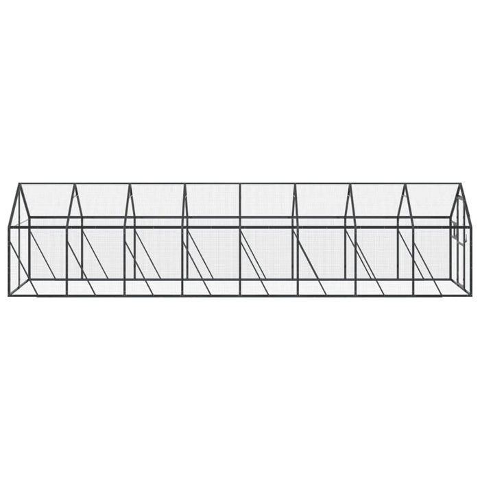 Volieră de păsări, antracit, 1,79x8x1,85 m, aluminiu - WALTI WALTI