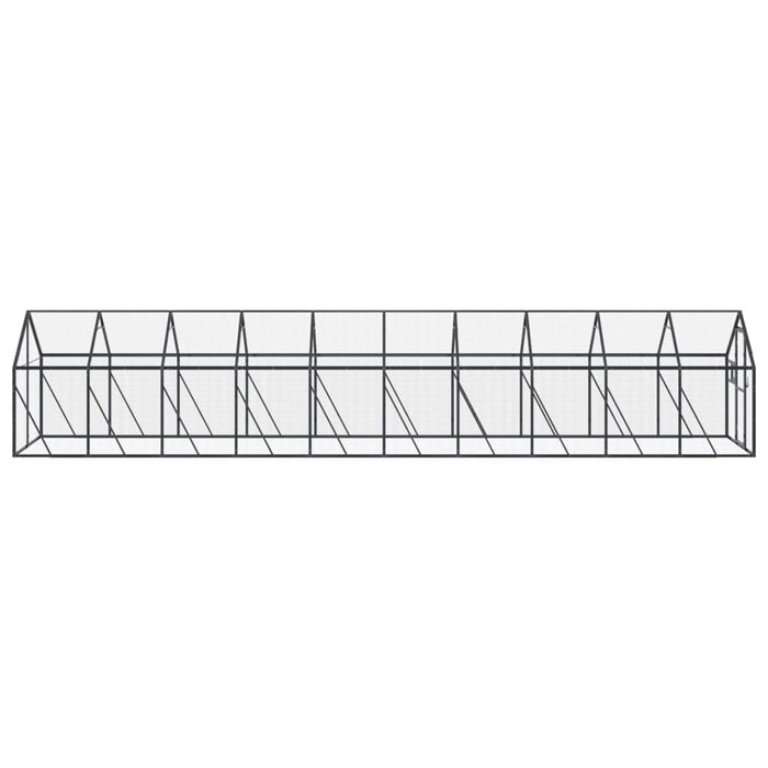 Volieră de păsări, antracit, 1,79x10x1,85 m, aluminiu - WALTI WALTI