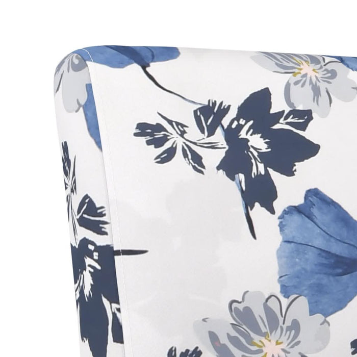 Fotoliu, material textil înflorat cu albastru - WALTI WALTI
