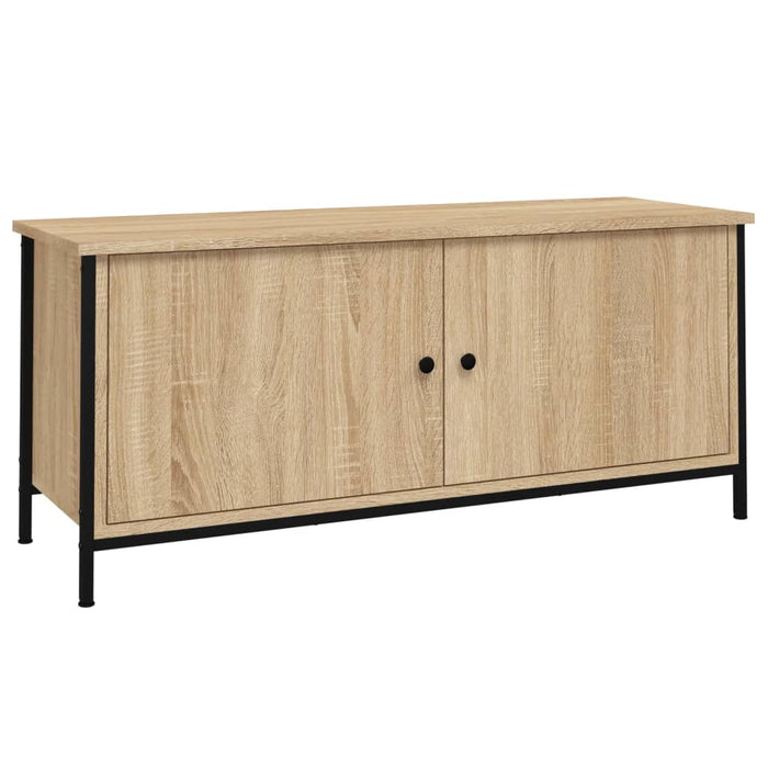 Comodă TV cu uși, stejar sonoma, 102x35x45 cm, lemn prelucrat - WALTI WALTI