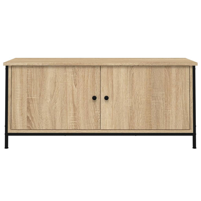 Comodă TV cu uși, stejar sonoma, 102x35x45 cm, lemn prelucrat - WALTI WALTI
