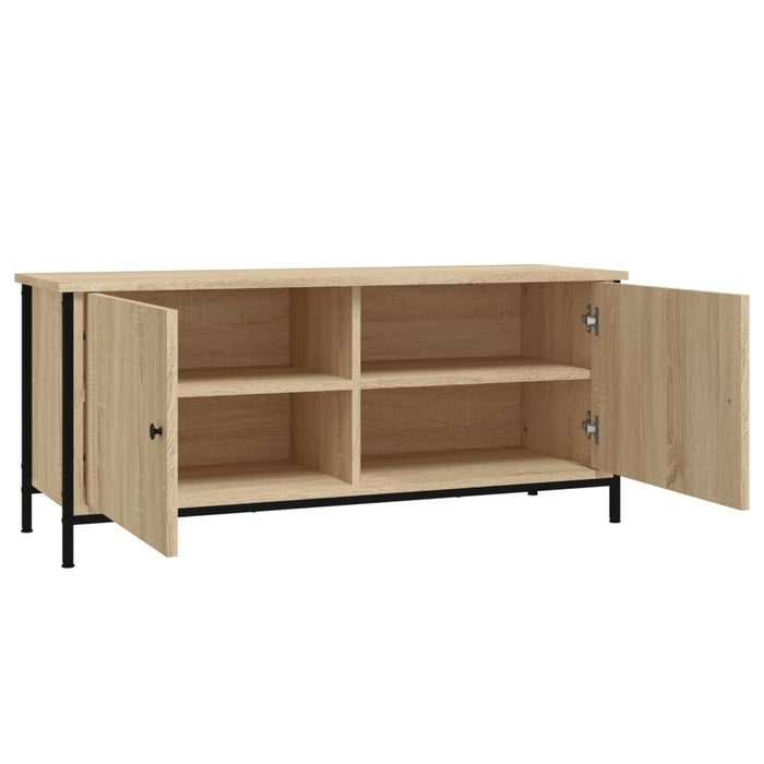 Comodă TV cu uși, stejar sonoma, 102x35x45 cm, lemn prelucrat - WALTI WALTI