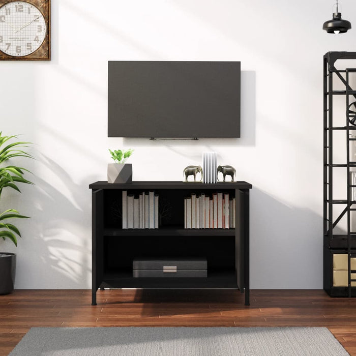 Comodă TV cu uși, negru, 60x35x45 cm, lemn prelucrat - WALTI WALTI