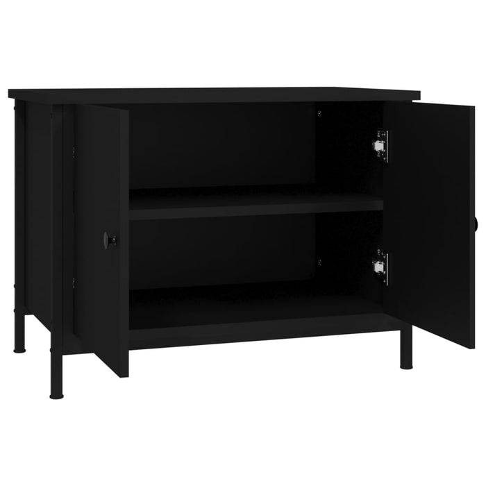 Comodă TV cu uși, negru, 60x35x45 cm, lemn prelucrat - WALTI WALTI