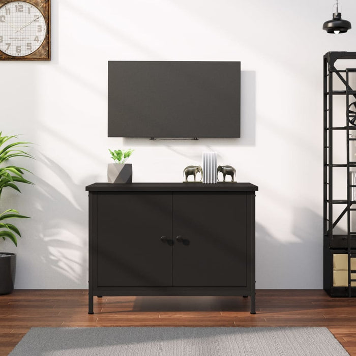 Comodă TV cu uși, negru, 60x35x45 cm, lemn prelucrat - WALTI WALTI