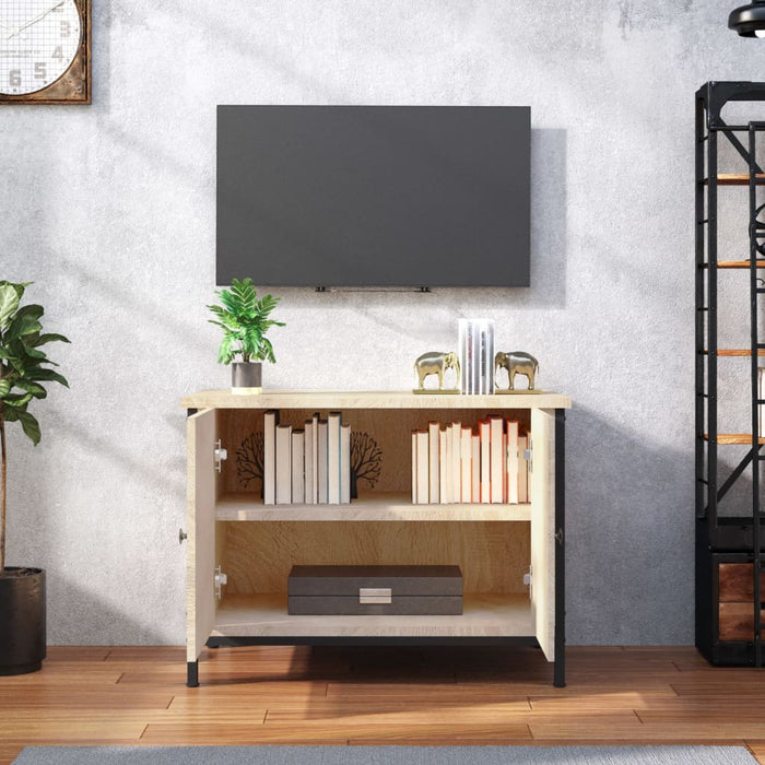 Comodă TV cu uși, stejar Sonoma, 60x35x45 cm, lemn stratificat WALTI