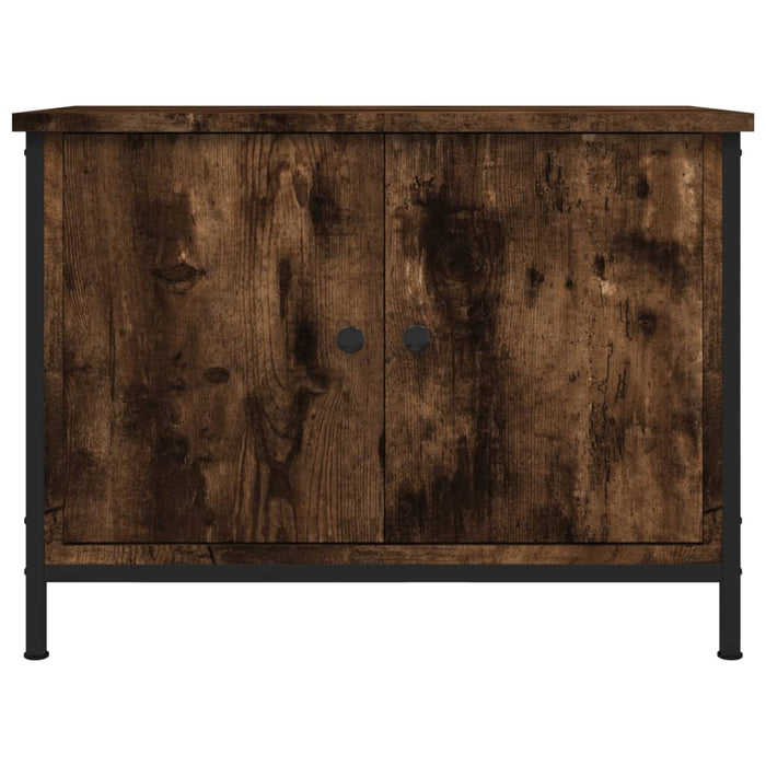 Comodă TV cu uși, stejar afumat, 60x35x45 cm, lemn prelucrat - WALTI WALTI