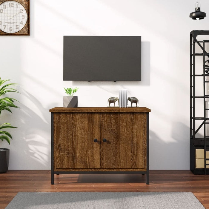 Comodă TV cu uși, stejar maro, 60x35x45 cm, lemn prelucrat WALTI
