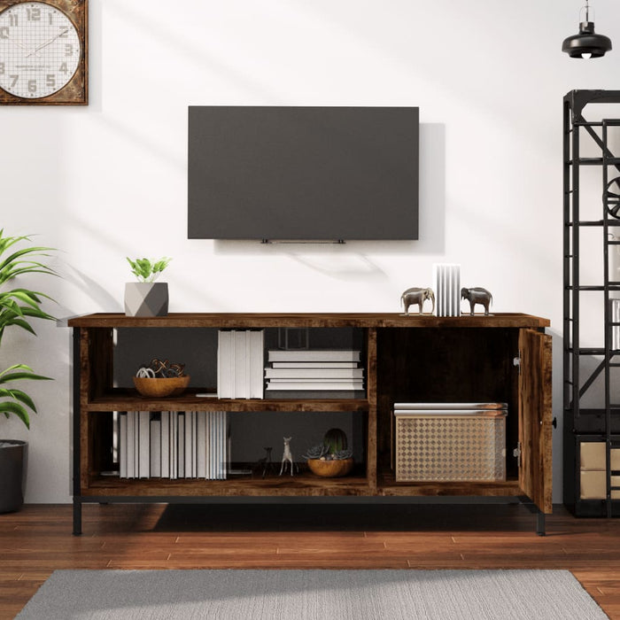 Comodă TV, stejar fumuriu, 100x40x45 cm, lemn prelucrat - WALTI WALTI