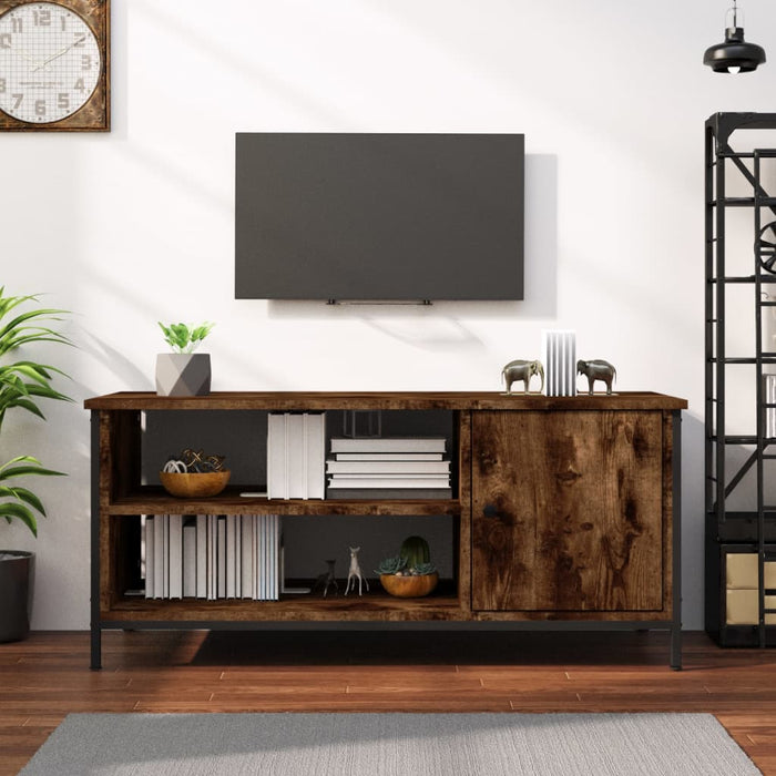 Comodă TV, stejar fumuriu, 100x40x45 cm, lemn prelucrat - WALTI WALTI