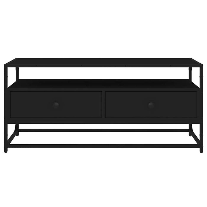 Dulap TV, negru, 100x35x45 cm, lemn prelucrat WALTI