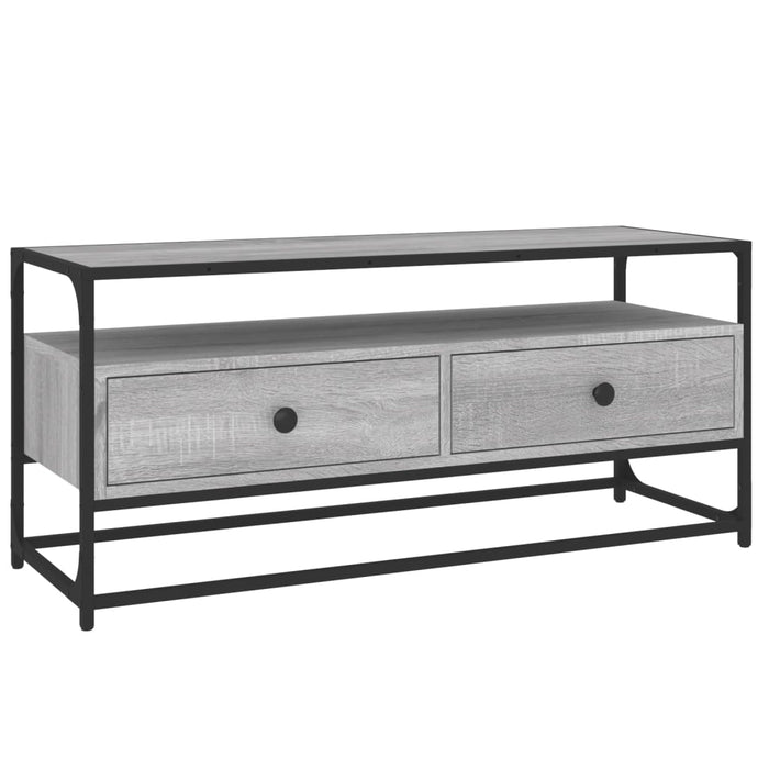 Dulap TV, gri sonoma, 100x35x45 cm, lemn prelucrat - WALTI WALTI
