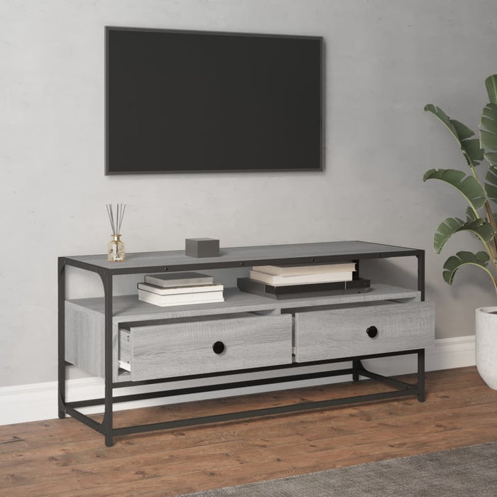 Dulap TV, gri sonoma, 100x35x45 cm, lemn prelucrat - WALTI WALTI