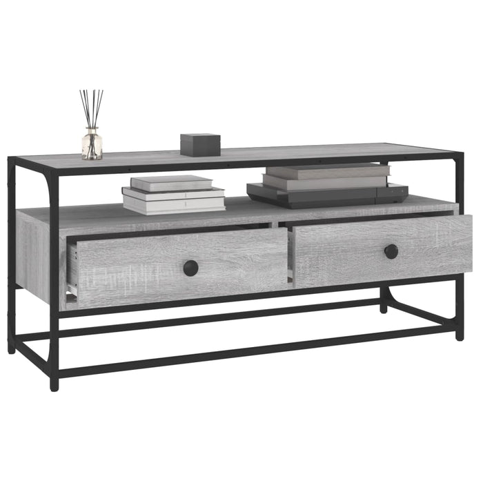 Dulap TV, gri sonoma, 100x35x45 cm, lemn prelucrat - WALTI WALTI