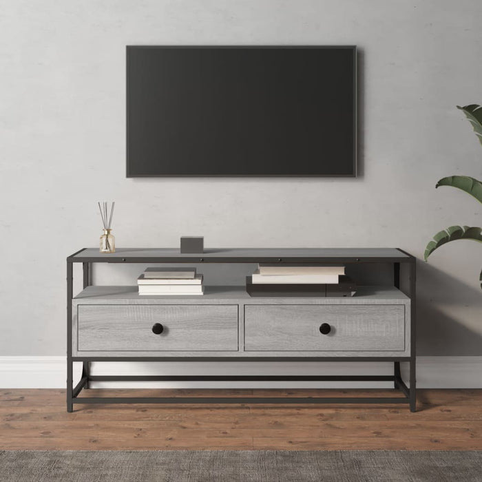 Dulap TV, gri sonoma, 100x35x45 cm, lemn prelucrat - WALTI WALTI