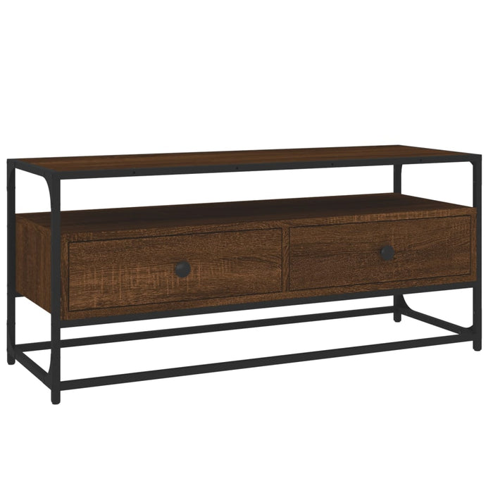 Dulap TV stejar maro, 100x35x45 cm, lemn prelucrat WALTI