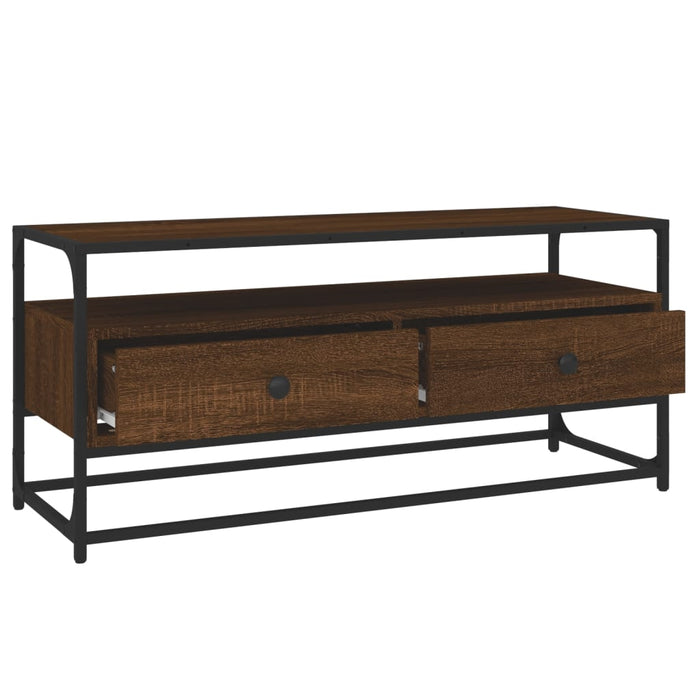 Dulap TV stejar maro, 100x35x45 cm, lemn prelucrat WALTI