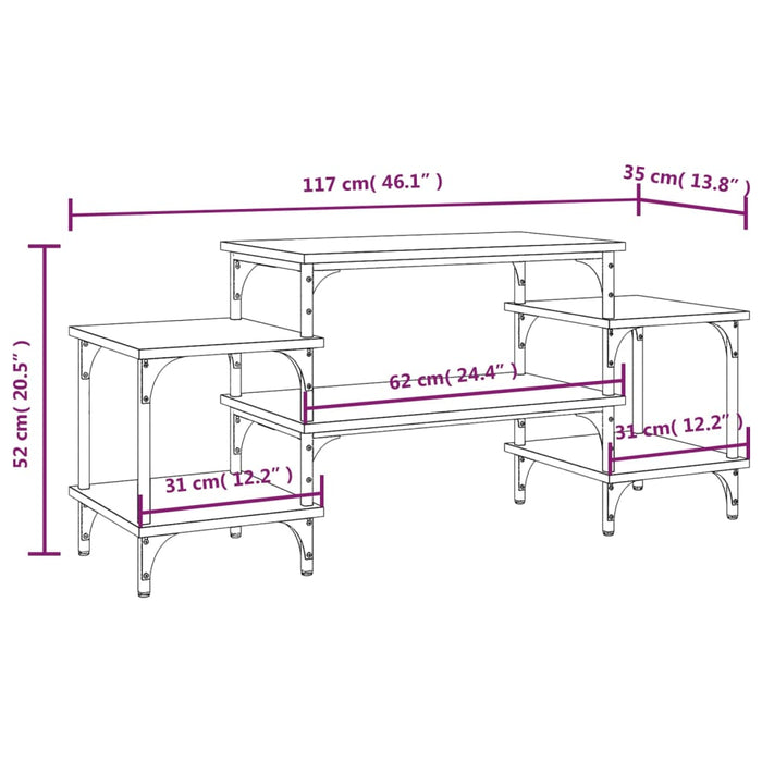 Dulap TV, stejar sonoma, 117x35x52 cm, lemn prelucrat - WALTI WALTI