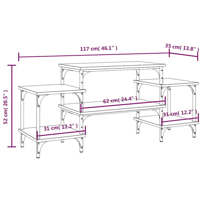 Dulap TV, stejar maro, 117x35x52 cm, lemn prelucrat - WALTI WALTI