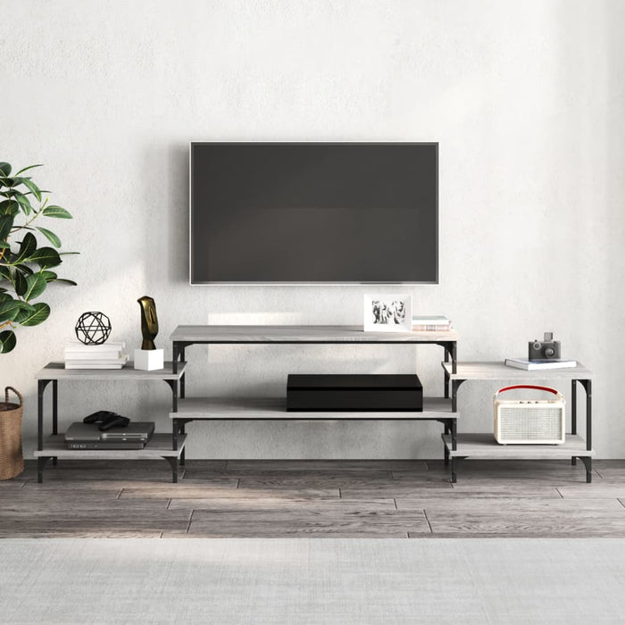 Dulap TV, gri sonoma, 197x35x52 cm, lemn prelucrat - WALTI WALTI