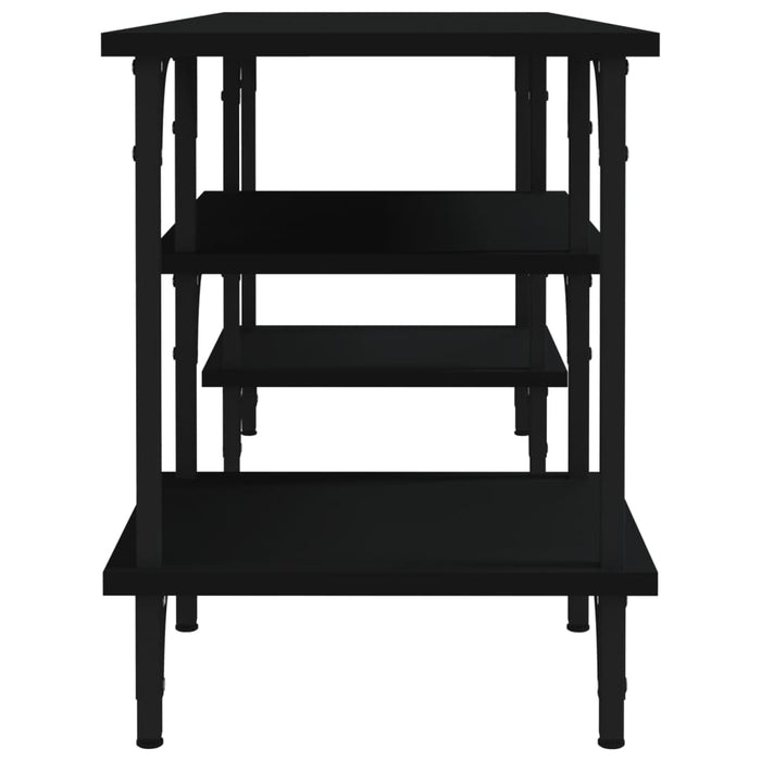 Comodă TV, negru, 102x35x45,5 cm, lemn prelucrat WALTI