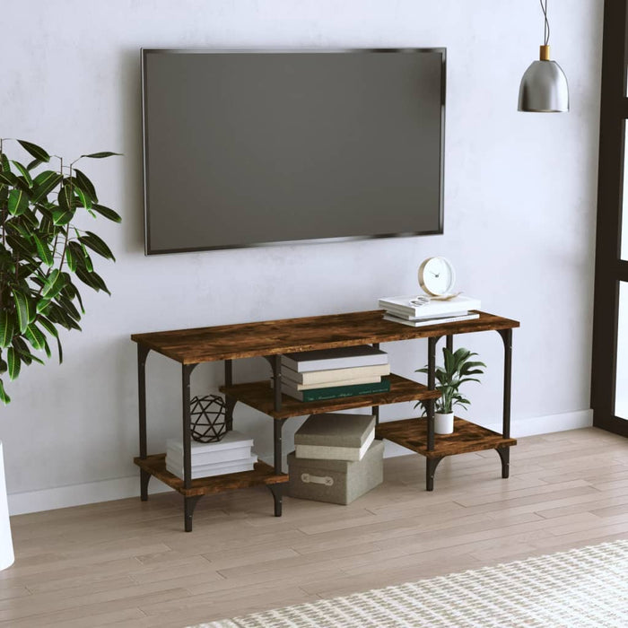 Comodă TV, stejar fumuriu, 102x35x45,5 cm, lemn prelucrat - WALTI WALTI