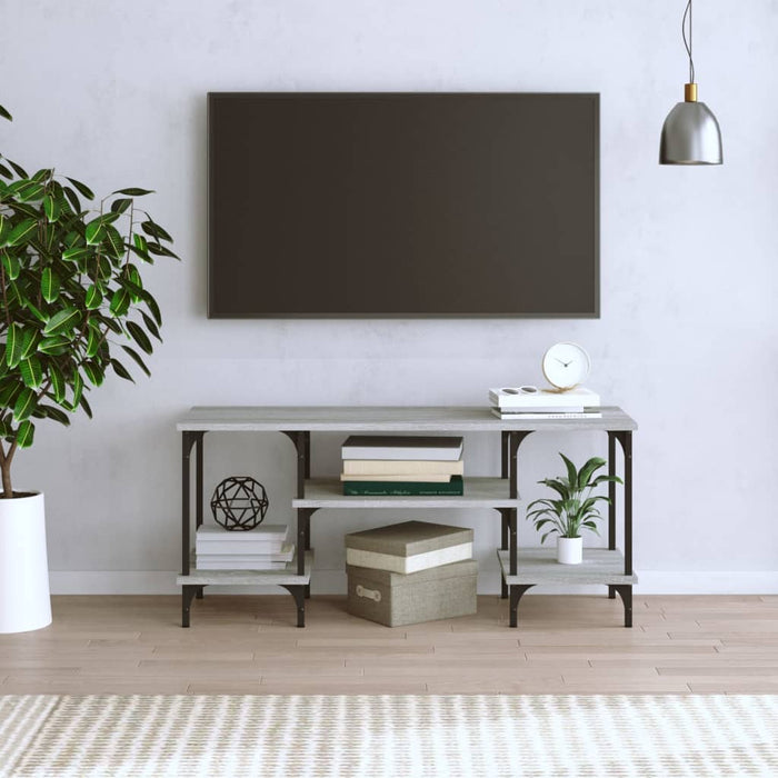 Comodă TV, gri sonoma, 102x35x45,5 cm, lemn prelucrat - WALTI WALTI
