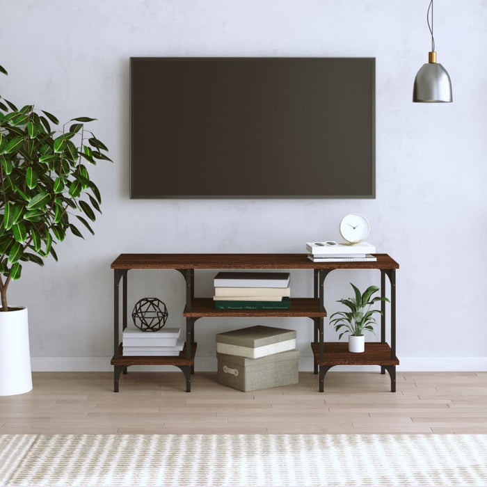 Comodă TV, stejar maro, 102x35x45,5 cm, lemn prelucrat - WALTI WALTI