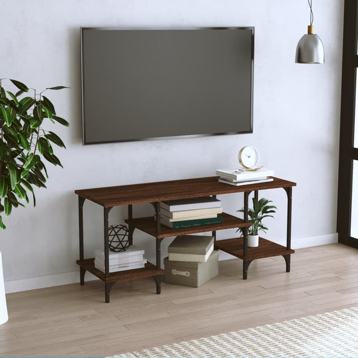 Comodă TV, stejar maro, 102x35x45,5 cm, lemn prelucrat - WALTI WALTI